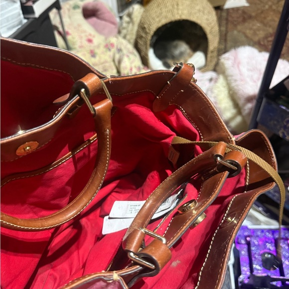 Dooney & Bourke Pink Ostrich-Embossed Tote - Picture 13 of 15